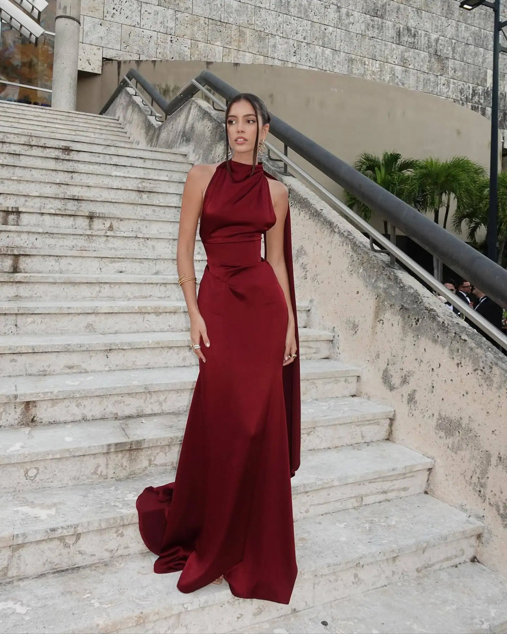 Elegant Satin Maxi Dress for Women 2026 | High Waist, Back Bandage & Sleeveless | Party Evening Gown(74 characters)