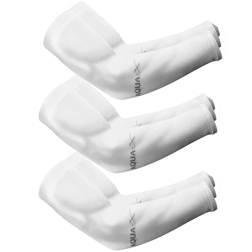 3Pairs Fashion Sun Ice Silk Sleeves Unisex Summer Sun Protection Arm Sleeves Suitable for Outdoor Riding, Driving, Fishing