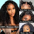 Deep Wave 13x4 Lace Frontal Bob Wig 200% Density Brazilian Pre Plucked Virgin Hair 100% Human Hair Wigs #1B lnvisible Lace Wigs