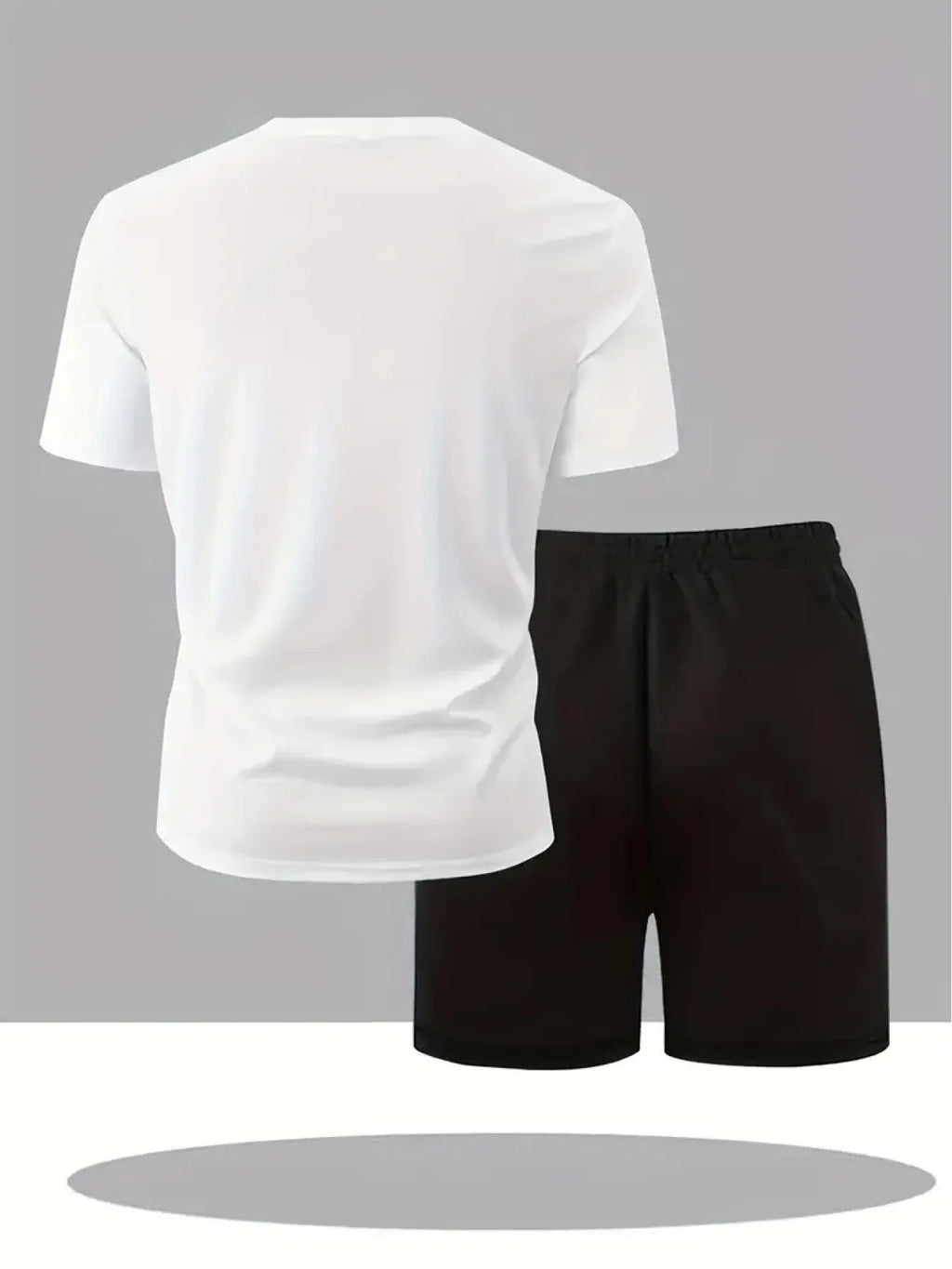 Men's 2PAC Printed Short Sleeve T-Shirt and Shorts Set Summer Casual Streetwear Two-Piece Outfit