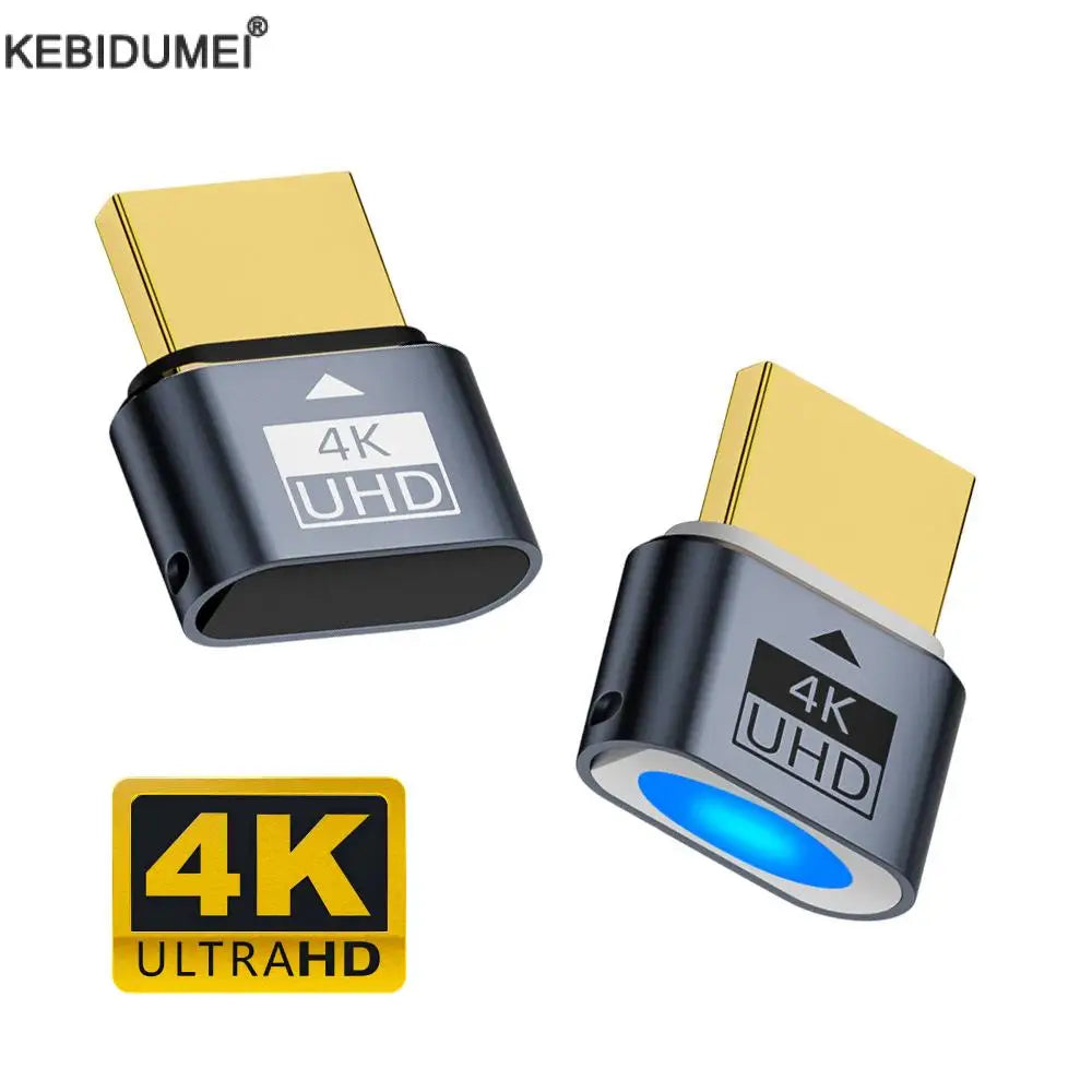 HDMI-compatible Dummy Plug 4K HDR Virtual Monitor EDID Emulator Headless Ghost Display Adapter Supports up to 4k@60Hz 1080@120Hz