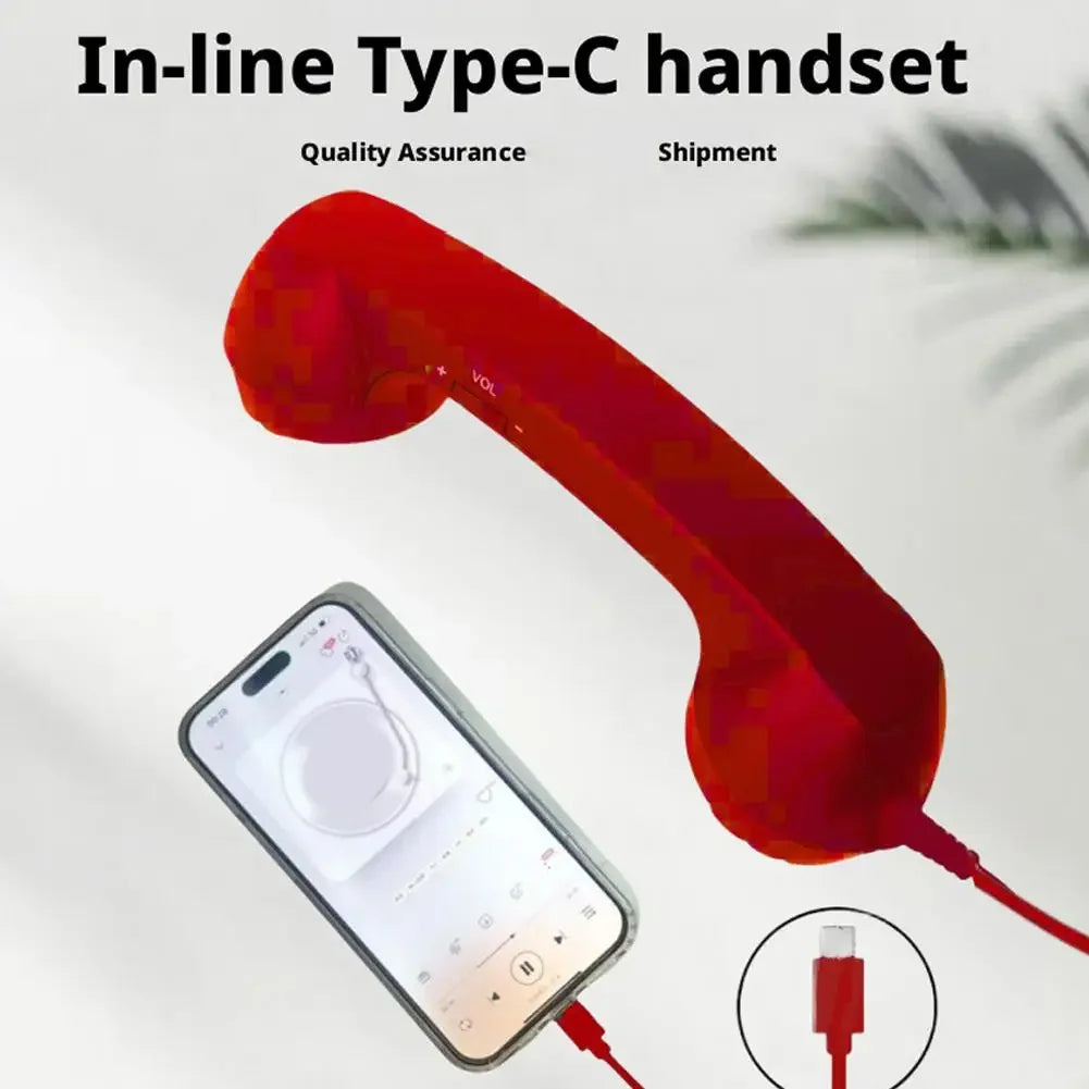 Type C Retro Bluetooth Phone for Laptops and Cellphones Pop Phone Retro Handset Wireless Retro Telephone Handset Receivers