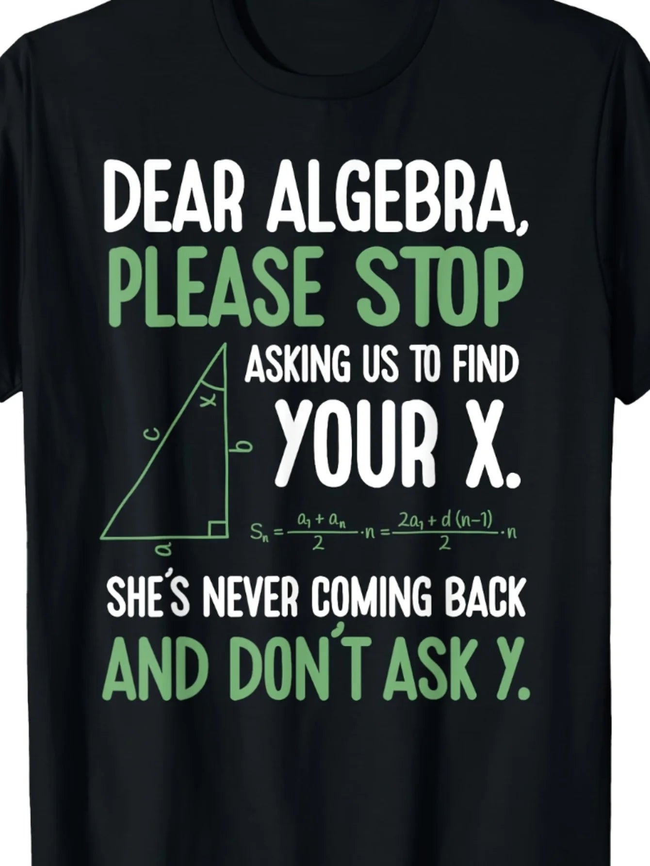 Men's Fun Math Pun T-Shirt- Respect Algebra, Don't Force Me to Find Your X, with X Symbol Pattern, Suitable for Teachers, Geek H