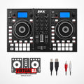 2-Deck Portable DJ Controller, Mixing ole with LCD Display | Manual Looping, USB, MIC Input, Record Output, 16 Perormance Pads w