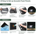 50 Pack High Density Acoustic Foam Panels, 2"x12"x12", Sound Absorbing for Studio, Office & Home
