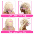 200% 613 Honey Blonde 13x6 HD Transparent Lace Front Human Hair Wigs For Women 34 36 Inch Straight 13x4 Lace Frontal Wig