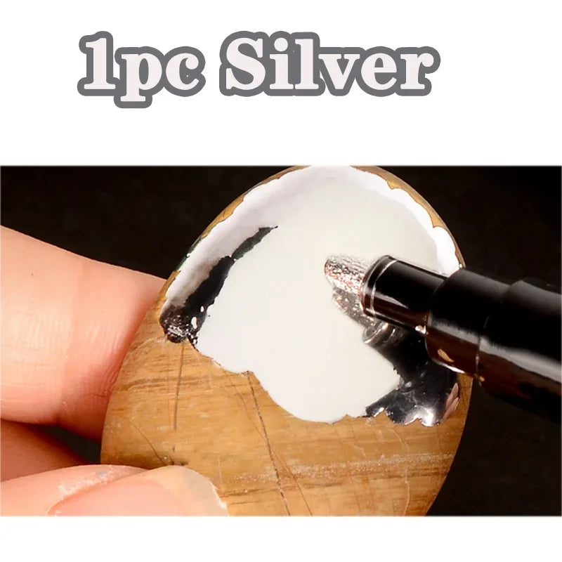 1/2/3pcs Mirror Marker Pen DIY Reflective Paint Pens Mirror Markers Chrome Gold SILVER Copper Color Signature Car Art Craftwork