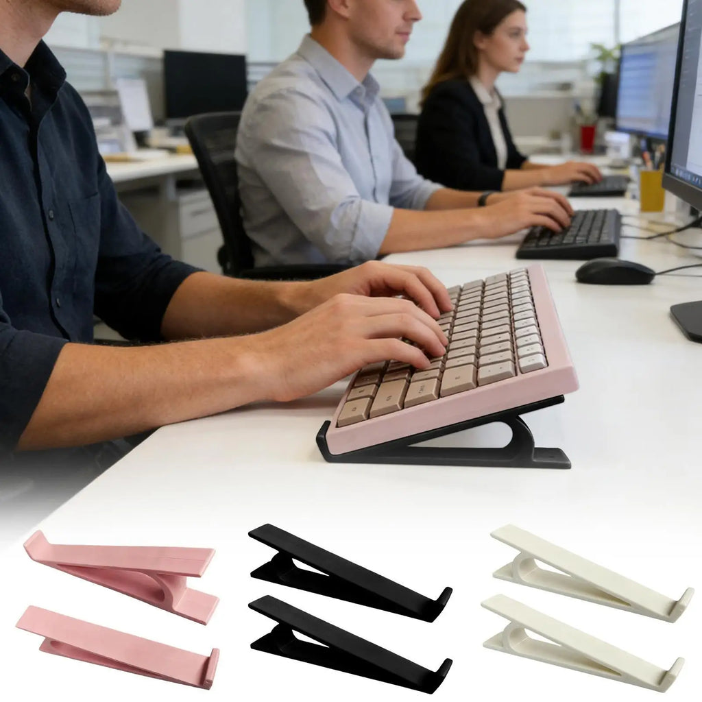 Keyboard Holder 2 Pieces Ergonomic Non Slip Portable Computer Stand Keyboard Lifter For Desk For Student Teacher Women Men Daily