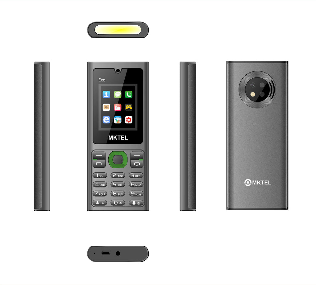 MKTEL Feature Phone Senior Mobile Phone Dual SIM Dual Standby 1.77" Display GSM MP3 MP4 FM Radio Strong Torch Loud Speaker