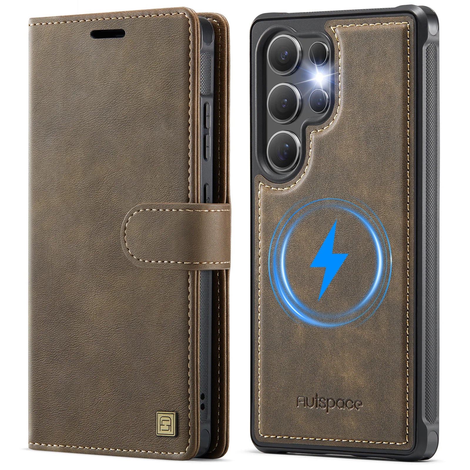 Premium Wallet Card Leather Phone Case For Samsung Galaxy S25 S24 Ultra S25Plus S25Edge 2-in-1 Detachable Magnetic Flip Cover