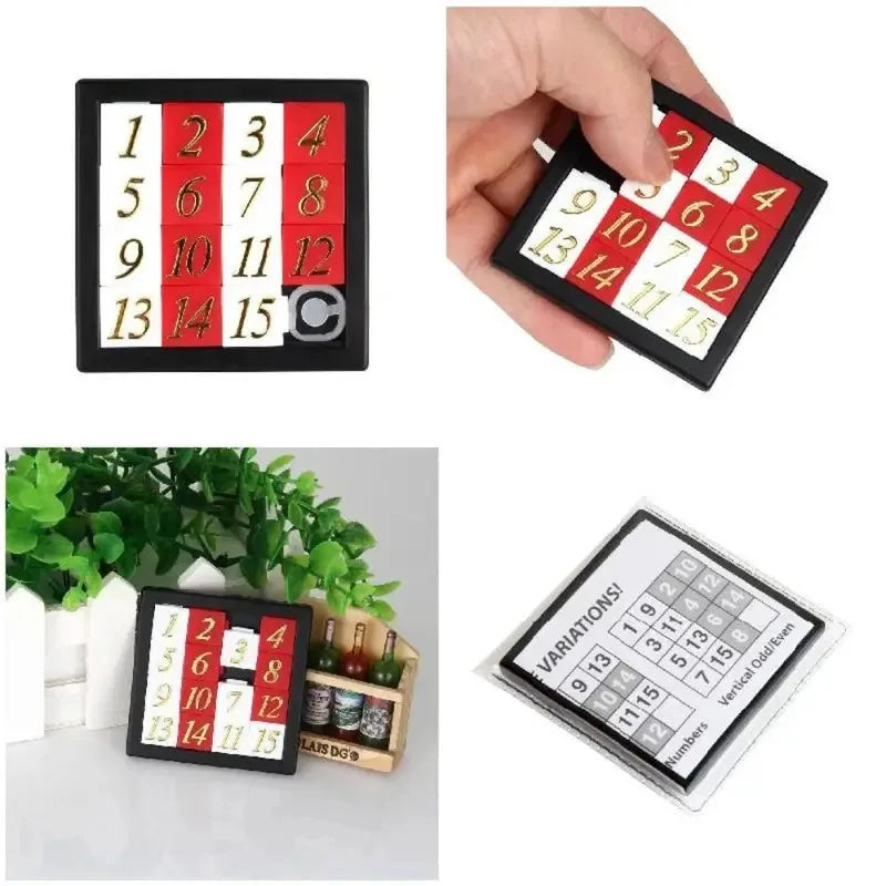 Magnetic Number Sliding Puzzle, Portable Educational Travel Toy for Kids & Adults, Silent Classroom Math Game Logic Brain Teaser