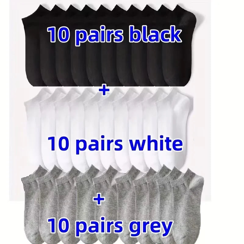 5/10-Pack Unisex Comfort-Fit Ankle Socks For All, Breathable & Lightweight - Ideal For Sports & Daily Wear