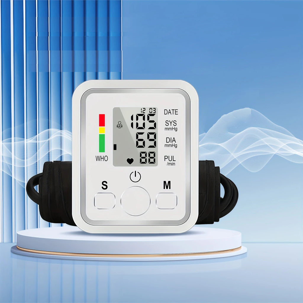 Digital Arm BP Monitor – Automatic Tonometer with Heart Rate, Pulse & Oximeter for Blood Pressure & Oxygen Measurement