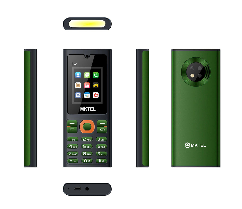 MKTEL Feature Phone Senior Mobile Phone Dual SIM Dual Standby 1.77" Display GSM MP3 MP4 FM Radio Strong Torch Loud Speaker