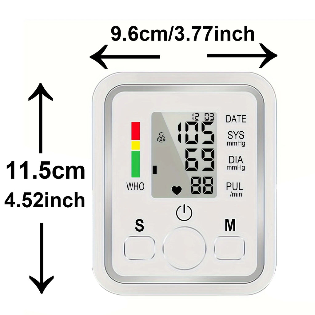 Digital Arm BP Monitor – Automatic Tonometer with Heart Rate, Pulse & Oximeter for Blood Pressure & Oxygen Measurement