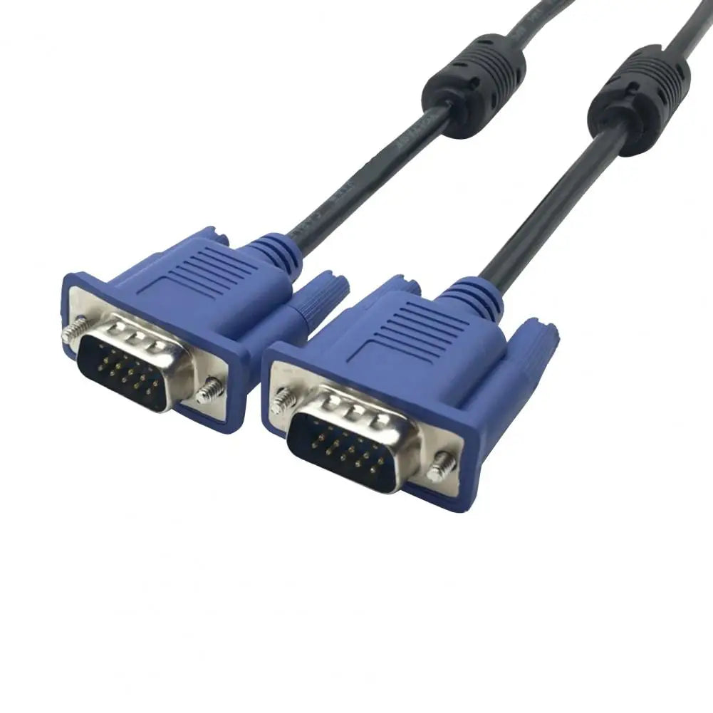 1.5m VGA Cable Practical Wide Application Plug Play Computer Monitor VGA Male to Male Connecting Wire for TV