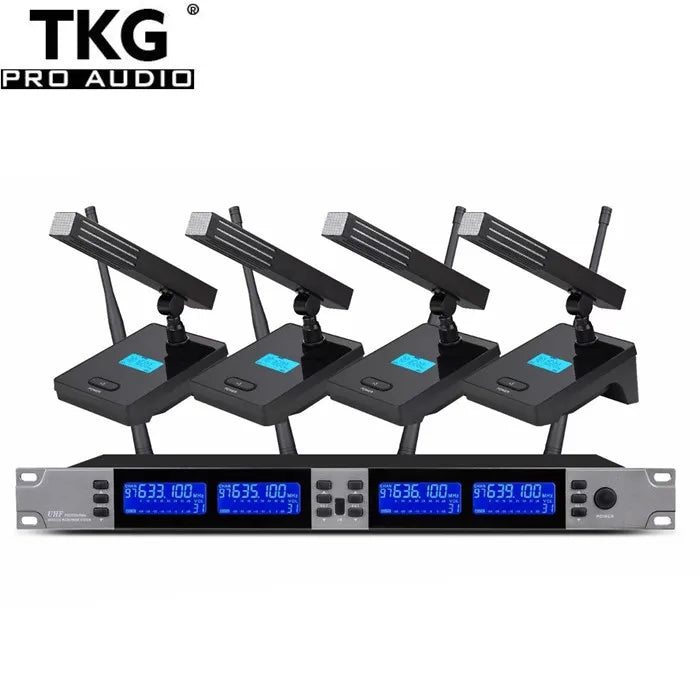 U-68C professional 4 channels meeting room sound system audio mic conference wireless microphone system for  Stage Performance