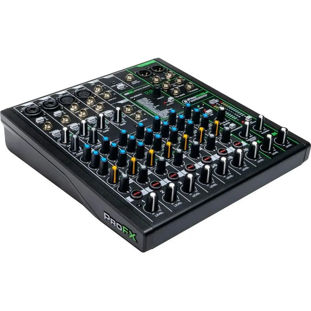 kie ProX10v3 10-Channel Sound Reinorcement Mixer with Built-In X, Gator Cases G-MIXERBAG-1515 Mixer Bag & Stereo Cable 10' Bundl