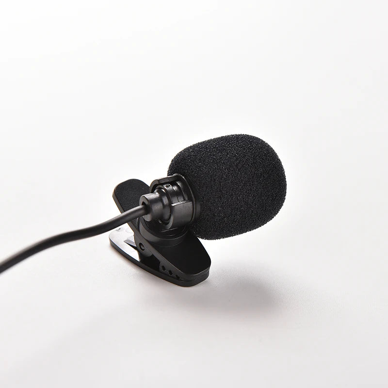 NEW .5mm Mini Studio Speech Mic Microphone Clip On Lapel For PC Desktop Notebook