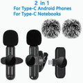 Wireless Lavalier Microphone for iPhone iPad Wireless Mic for Recording, Live Stream YouTube Facebook Noise Reduction Auto-Sync