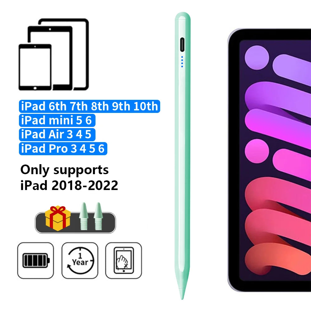 Stylus Pen For Apple Pencil with LED Power Indicators Palm Rejection Touch Pen For 2025 2022 2021 2020 2019 2018 iPad Pencil