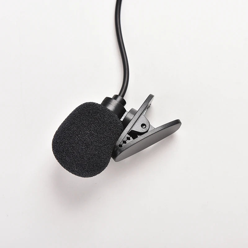 NEW .5mm Mini Studio Speech Mic Microphone Clip On Lapel For PC Desktop Notebook