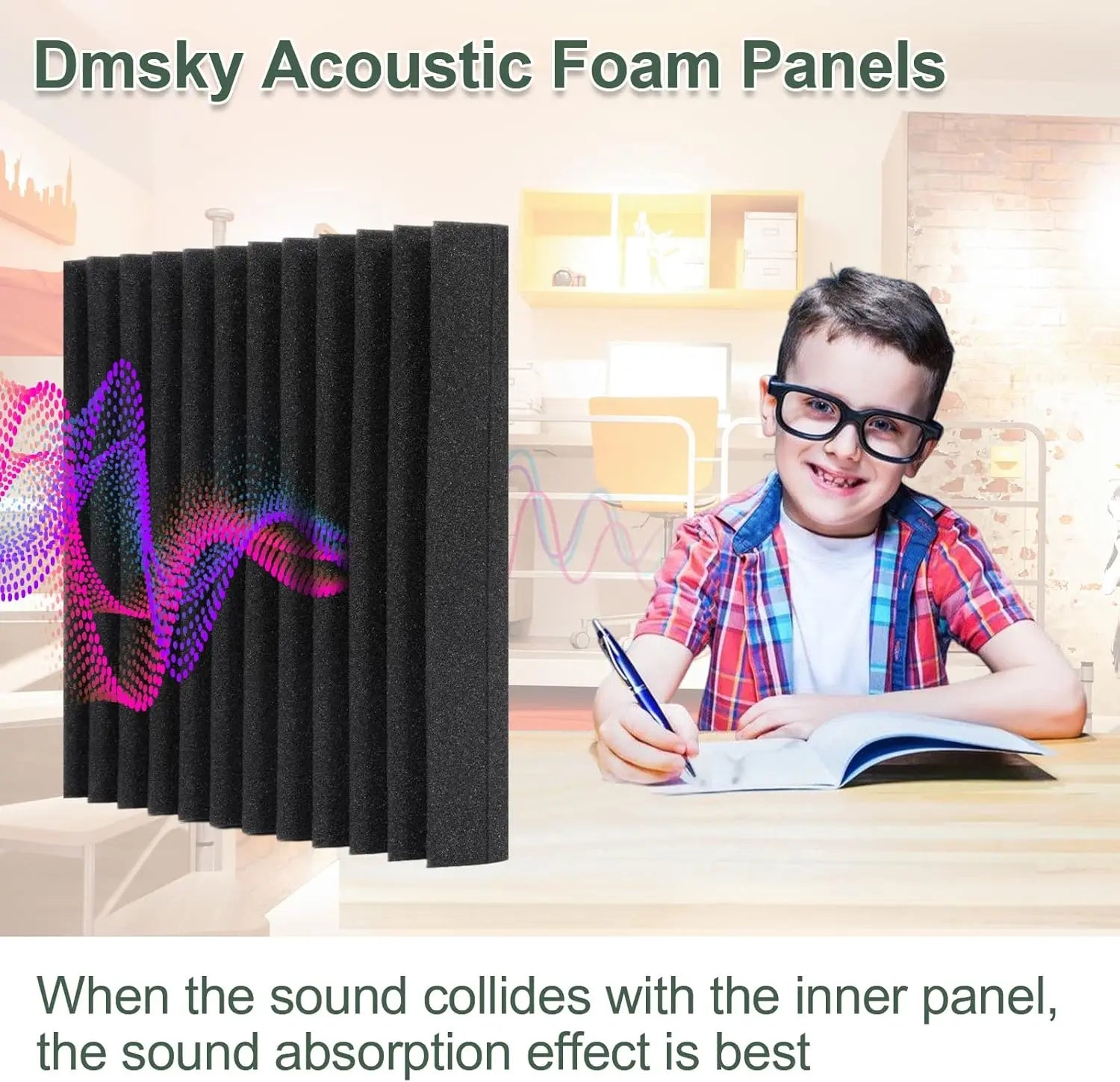 50 Pack High Density Acoustic Foam Panels, 2"x12"x12", Sound Absorbing for Studio, Office & Home