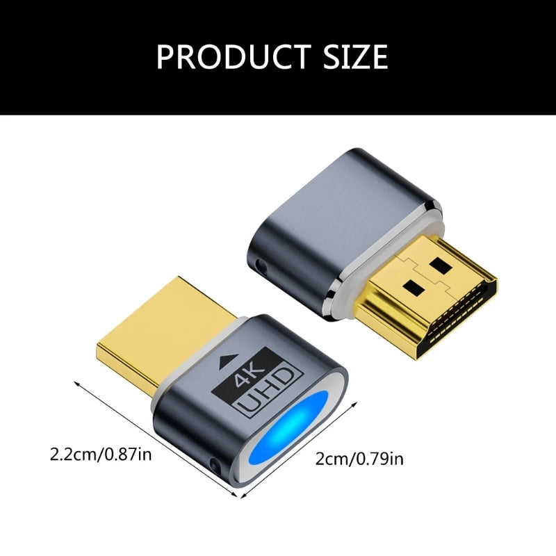 HDMI Dummy Plug HDMI Virtual Monitor Connector for HDTV Graphics Cards, Ensures Crisp Visuals and Smooth Performances