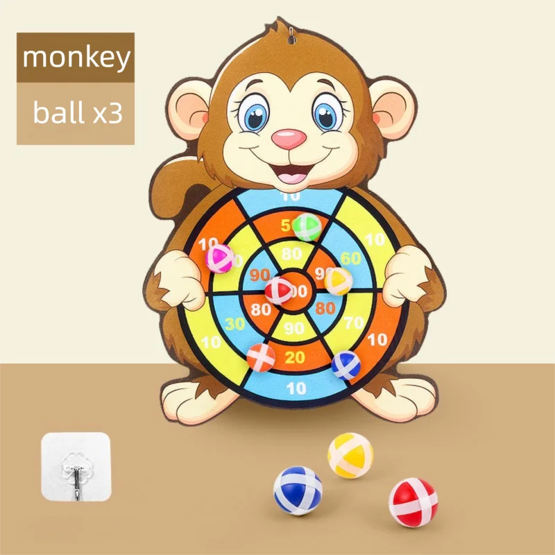 Child Educational Games Dart Board Baby Toy Stickey Ball Dart Indoor Sports Child Montessori Games for Children 3 to 7 Years