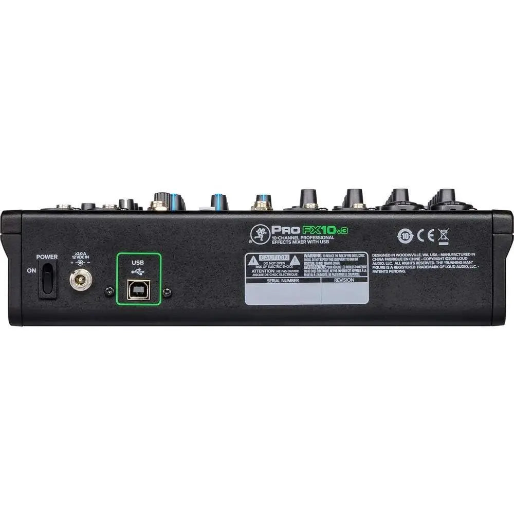 kie ProX10v3 10-Channel Sound Reinorcement Mixer with Built-In X, Gator Cases G-MIXERBAG-1515 Mixer Bag & Stereo Cable 10' Bundl