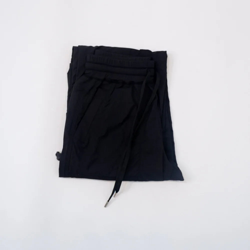 Autumn Yoga New Women's Loose and Versatile American Fashionable Drawstring Design Large Pocket Wide Leg Elastic Work Pants
