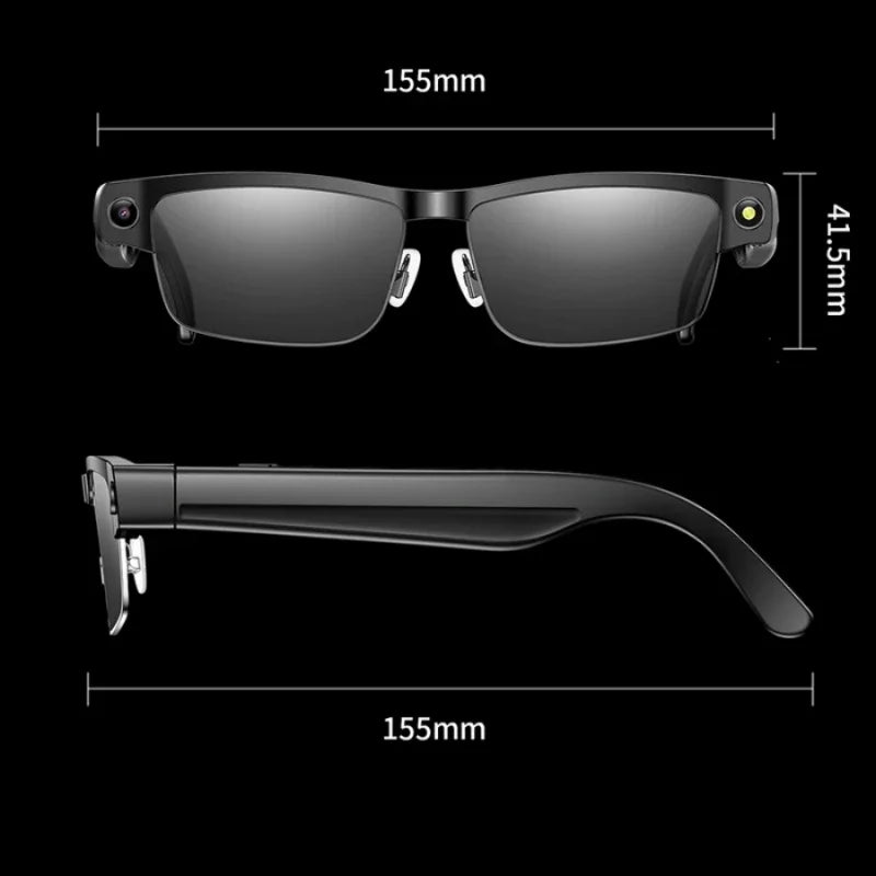 1 pair L802 AI smart sunglasses 8-megapixel HD camera anti-shake waterproof translation video recording calling photo-taking