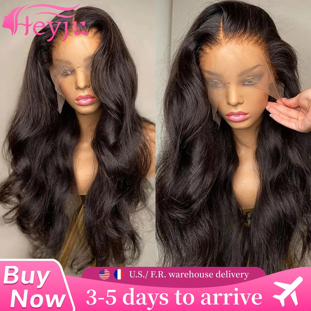 Heyju wig 13x6 HD Lace Frontal Wig 13x4 Lace Front Human Hair Wigs For Black Women  Body Wave Lace Front Wig Brazilian Hair Wig