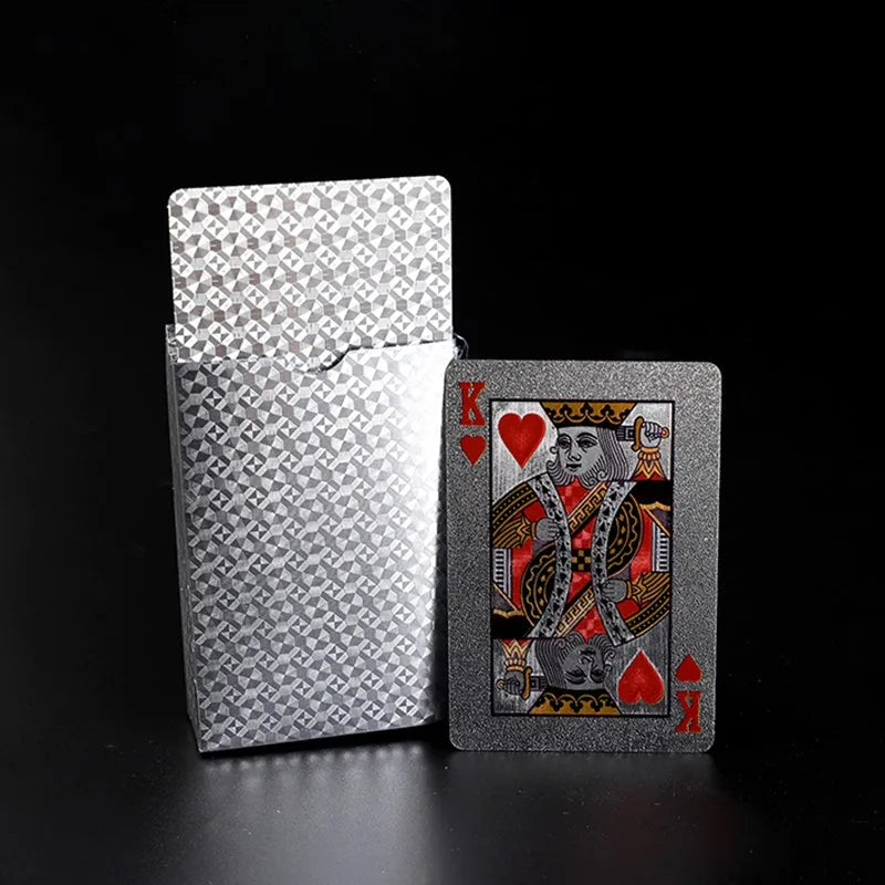 Cool Black Gold Waterproof Playing Cards, a Deck of Playing Cards Containing Christmas, Halloween, Thanksgiving Gifts, Game Gift