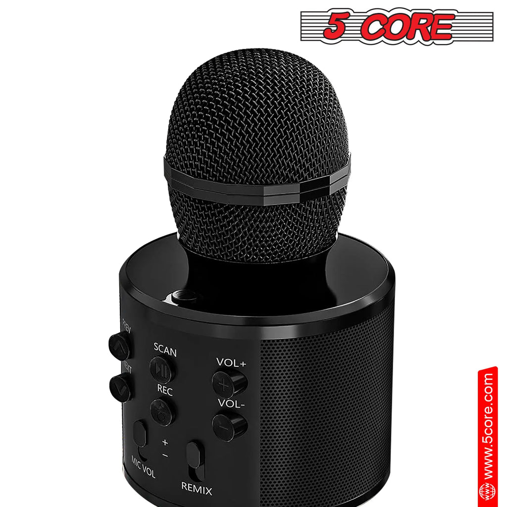 5 Core Microphone Wireless Karaoke Mic With Speaker 3 in 1 Portable Bluetooth Microfono Inalambrico