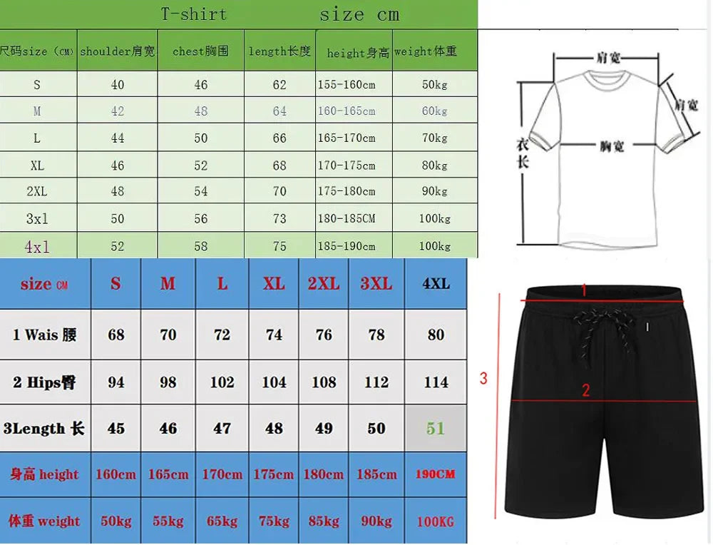 2026 Latest Men's Casual Two-Piece Set Fashion T-shirt & Shorts Summer Outdoor Daily Wear Comfortable Outfit