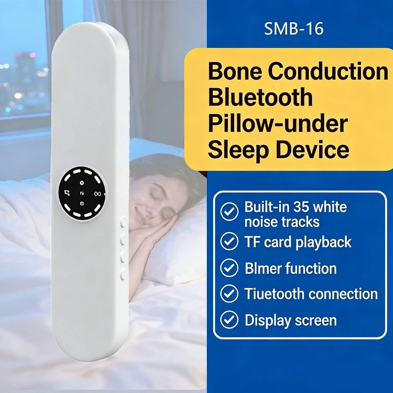 Bone Conduction Bluetooth Sleep Speaker with Display Screen Built-in White Noise TF Card Reading Portable Sleep Aid Device