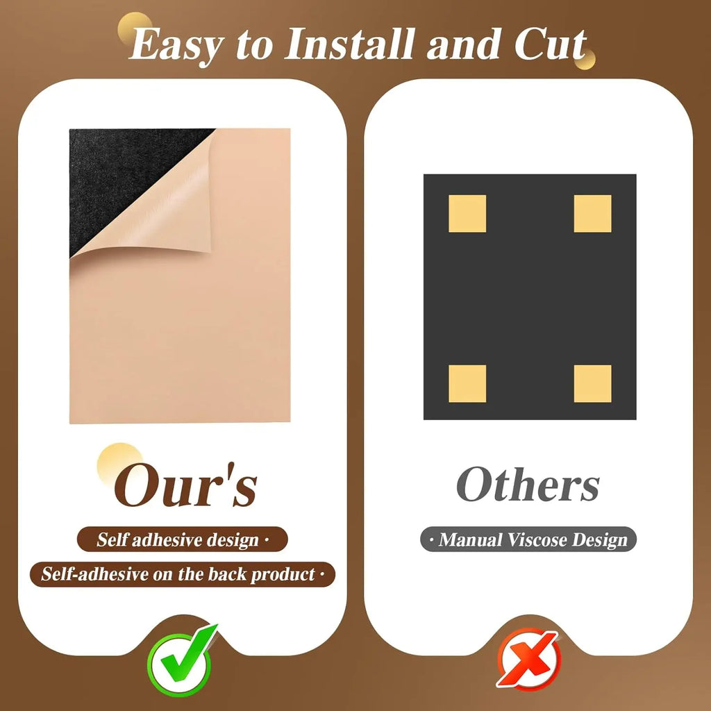 12 Pack Walnut Soundproof Panels, Self-Adhesive Acoustic Wall Tiles for Home Office & Studio