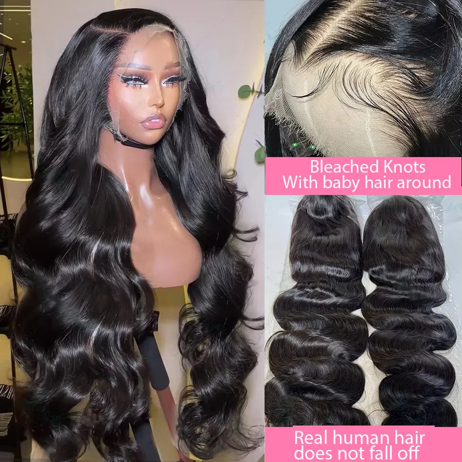30 40 Inch Body Wave 13x6 Hd Transparent Lace Frontal Wig Human Hair PrePlucked Lace Wigs For Women 13x4 Lace Front Hair Wig