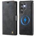 Premium Wallet Card Leather Phone Case For Samsung Galaxy S25 S24 Ultra S25Plus S25Edge 2-in-1 Detachable Magnetic Flip Cover