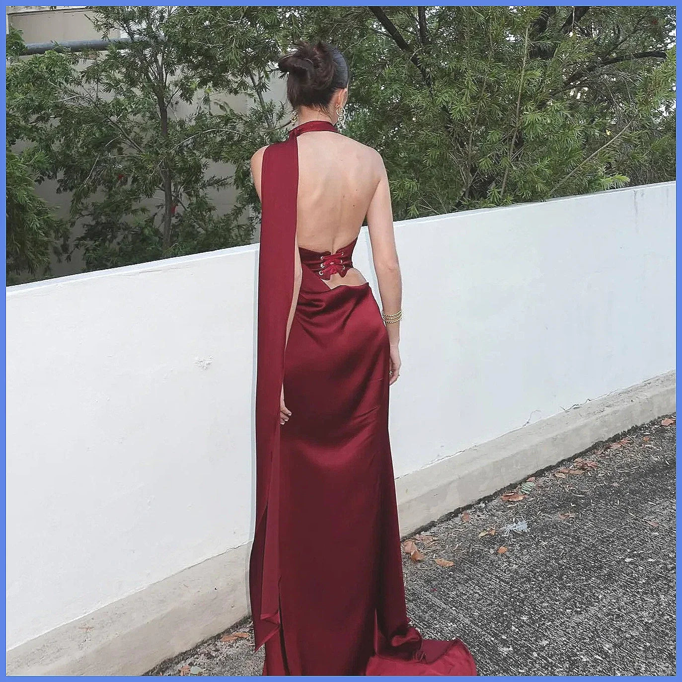 Elegant Satin Maxi Dress for Women 2026 | High Waist, Back Bandage & Sleeveless | Party Evening Gown(74 characters)