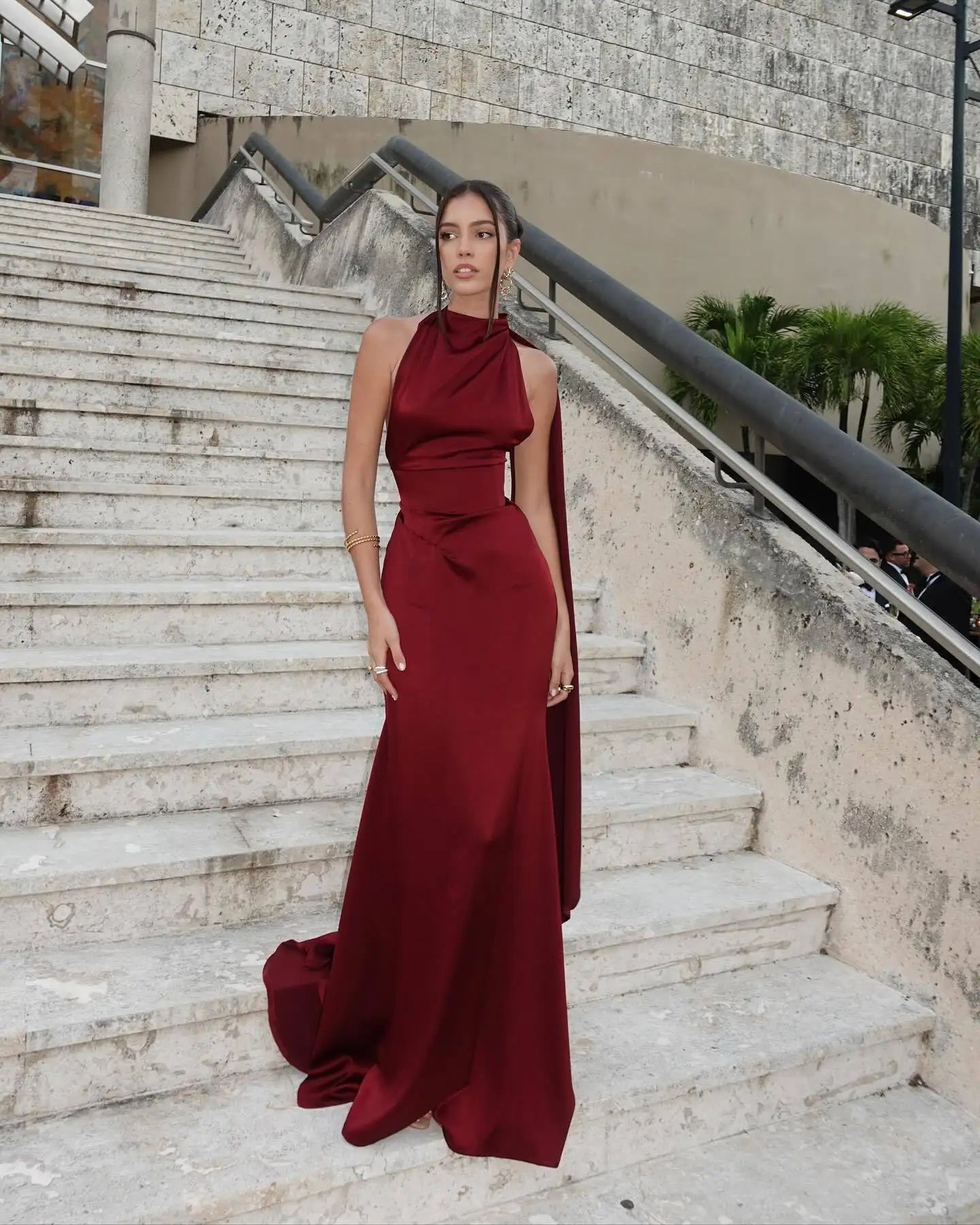 Elegant Satin Maxi Dress for Women 2026 | High Waist, Back Bandage & Sleeveless | Party Evening Gown(74 characters)