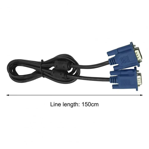 1.5m VGA Cable Practical Wide Application Plug Play Computer Monitor VGA Male to Male Connecting Wire for TV