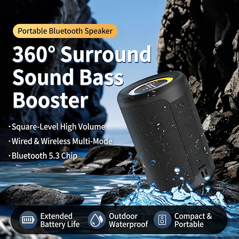 2026 NEW FA02 Outdoor Gathering Bluetooth Audio Desktop Sub Woofer Long Battery Life Portable Speaker RGB Speaker Game Sound