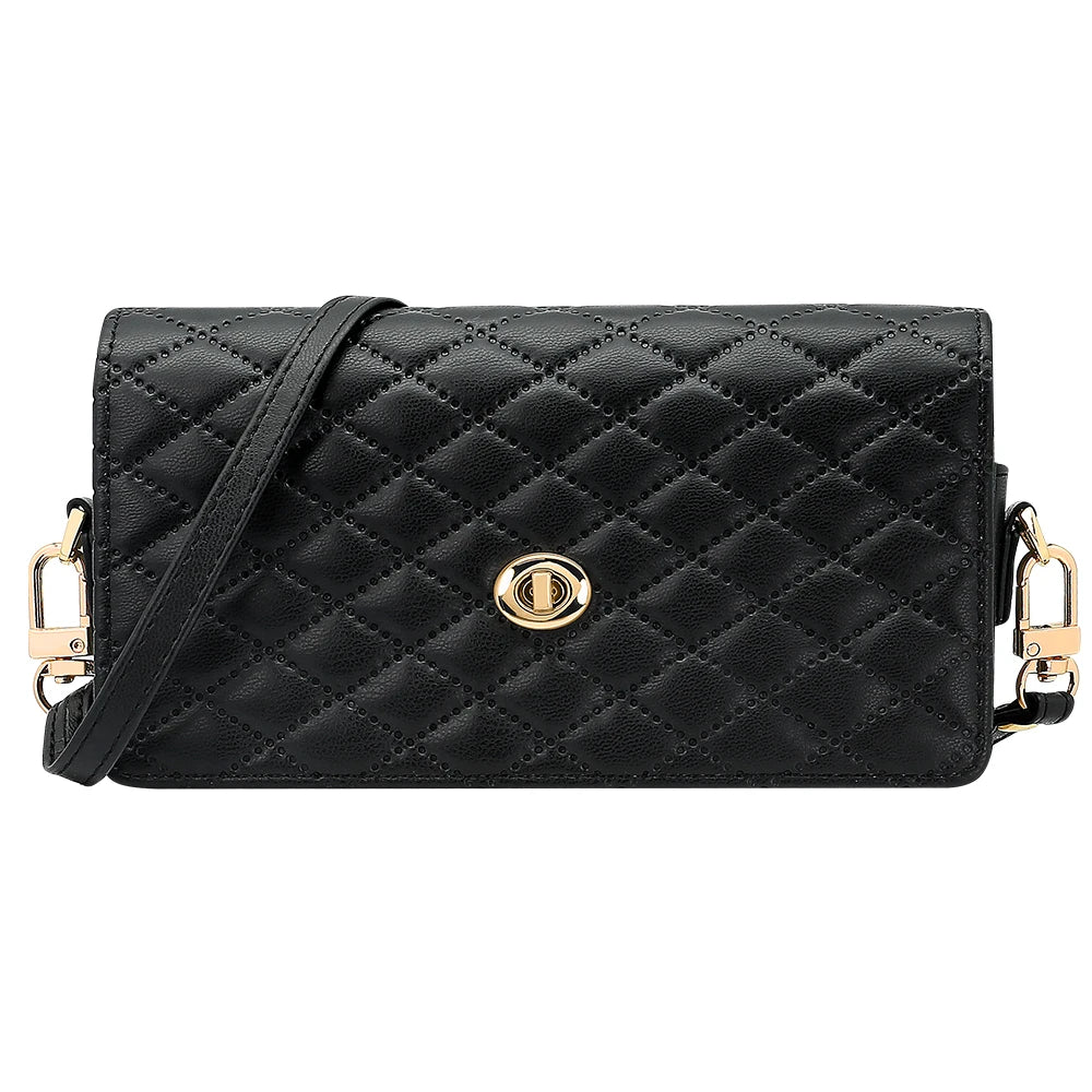 Compatible With Galaxy Z Fold 7 6 5 4 3 2 Adjustable Crossbody Strap Mobile Phone Wallet Bag, Luxury Gilrs PU Leather Phone Bag