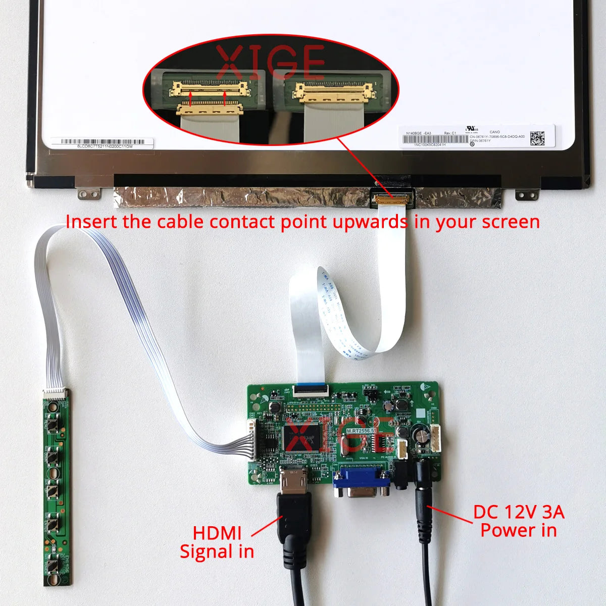 Drive Controller Board Fit LM116LF2L LTN116HL02 LM116LF1L LM116LF3L 1920x1080 Laptop Screen EDP-30Pin 1920*1080 HDMI+VGA DIY Kit