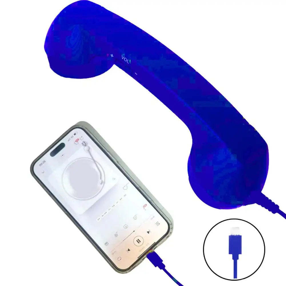 Type C Retro Bluetooth Phone for Laptops and Cellphones Pop Phone Retro Handset Wireless Retro Telephone Handset Receivers