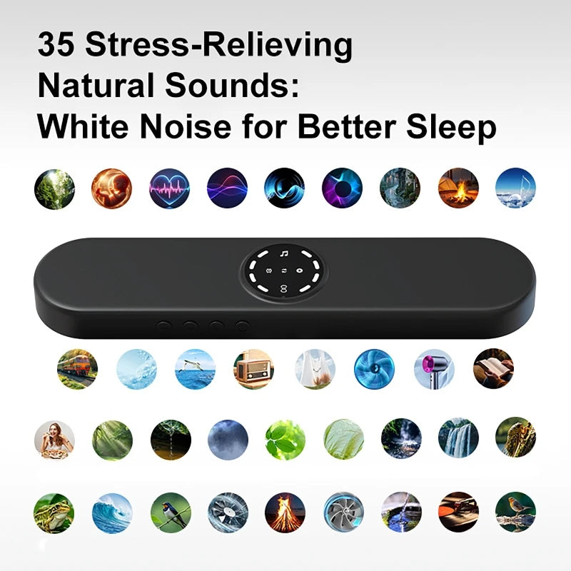 Bone Conduction Bluetooth Sleep Speaker with Display Screen Built-in White Noise TF Card Reading Portable Sleep Aid Device