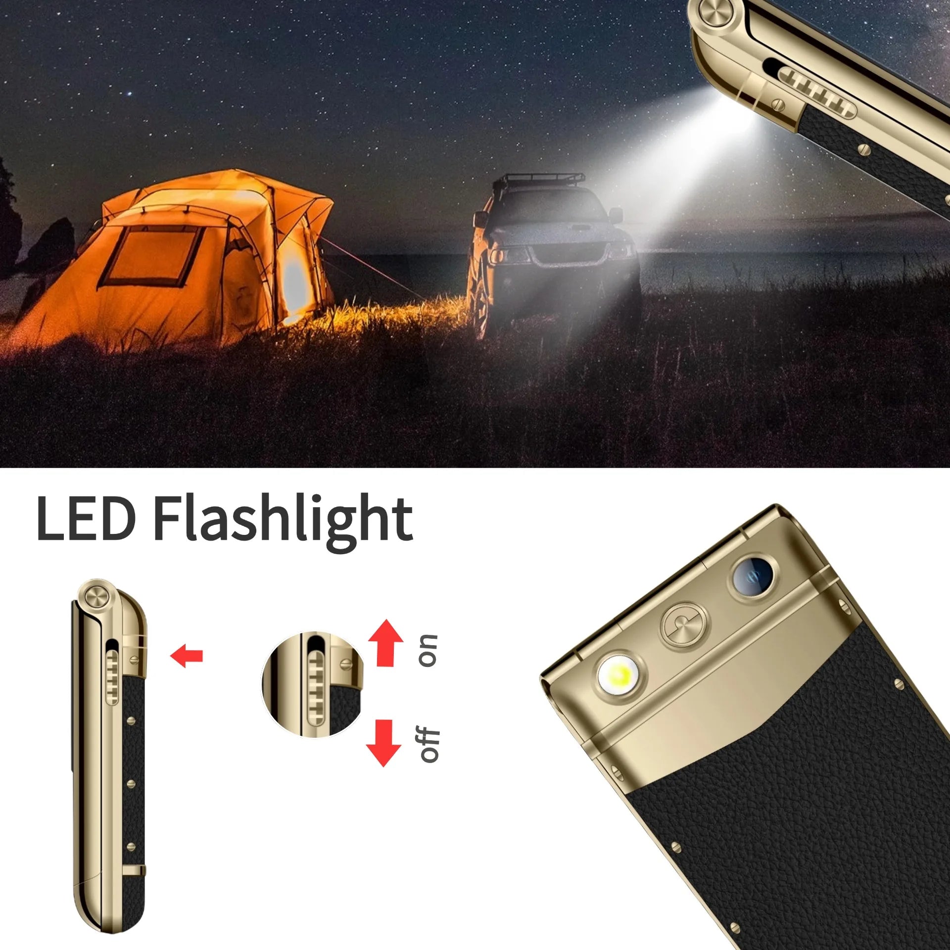 Luxury Metal Flip Phone for Men Dual SIM Business Phone Big Button Dual Screen Magic Voice Blacklist Senior Classic Mobile