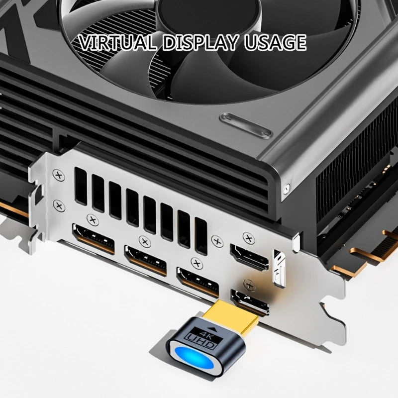 HDMI Dummy Plug HDMI Virtual Monitor Connector for HDTV Graphics Cards, Ensures Crisp Visuals and Smooth Performances